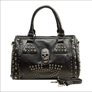 🆕️ Gothic Studded Doctor Shoulder Black Bag